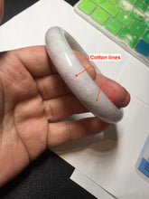 Load image into Gallery viewer, 60mm Certified Type A 100% Natural sunny green/white/purple Jadeite Jade bangle BL4-0367