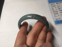 Load image into Gallery viewer, 54mm Certified Type A 100% Natural dark green/light blue/gray/black Guatemala Jadeite bangle BQ31-1432