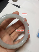 Load image into Gallery viewer, 56.5mm Certified Type A 100% Natural light green/purple/white round cut Jadeite bangle PD105-4910