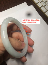 Load image into Gallery viewer, 56.5mm 100% natural type A light green/white jadeite jade bangle AE64
