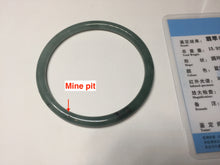 Load image into Gallery viewer, 58.8mm Certified Type A 100% Natural dark green/blue/gray/black slim round cut Guatemala Jadeite bangle GL36-16-3806