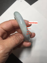 Load image into Gallery viewer, 57.5mm certified Type A 100% Natural light green/purple/black Jadeite Jade bangle BM104-5273