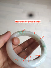 Load image into Gallery viewer, 59.8mm Certificated Type A 100% Natural white/sunny green/purple jadeite jade bangle AZ5-9139