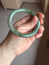 Load image into Gallery viewer, 55mm certified 100% natural Type A dark green round cut jadeite jade bangle PB121-3449