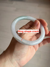 Load image into Gallery viewer, 55.5mm certified Type A 100% Natural light green/purple round cut Jadeite Jade bangle BK67-9881