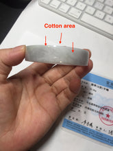 Load image into Gallery viewer, 51mm Certified Type A 100% Natural light purple/white square Jadeite Jade bangle BN95-2713