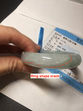 Load image into Gallery viewer, 56mm certified 100% natural icy watery sunny green purple jadeite jade bangle BN57-06970