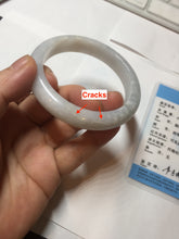 Load image into Gallery viewer, 54mm Certified type A 100% Natural light green white Jadeite bangle PB198-6655