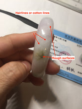 Load image into Gallery viewer, 54mm Certified type A 100% Natural light green purple white Jadeite bangle BP170-1055