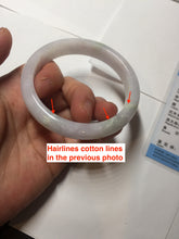 Load image into Gallery viewer, 56.3mm certified 100% natural type A icy watery green/purple jadeite jade bangle AR114-3556