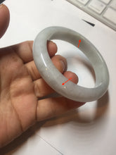 Load image into Gallery viewer, 56.9mm Certified Type A 100% Natural light green white Jadeite bangle X156