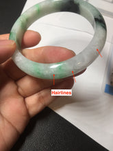 Load image into Gallery viewer, 56.9mm 100% natural Type A sunny green white purple jadeite jade bangle BN6-8241