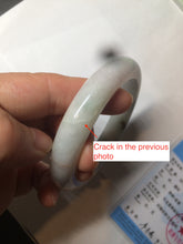 Load image into Gallery viewer, 56.8mm certified type A 100% Natural dark green/white/purple jadeite jade bangle BG76-1838