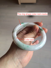 Load image into Gallery viewer, 60mm certified 100% natural type A sunny green white  jadeite jade bangle BH31-5424