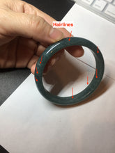 Load image into Gallery viewer, 59.9mm Certified Type A 100% Natural dark green/blue/gray/black Guatemala Jadeite jade bangle AY89-5760