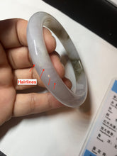 Load image into Gallery viewer, 57.3mm Certified Type A 100% Natural icy watery white purple black brown Jadeite Jade bangle BL74-7052