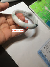 Load image into Gallery viewer, 59.5mm Certified 100% natural type A green white/light purple jadeite jade bangle AT86-9566