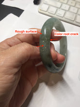 Load image into Gallery viewer, 57.9mm Certified Type A 100% Natural green/gray/black chubby Jadeite bangle PB240-9525