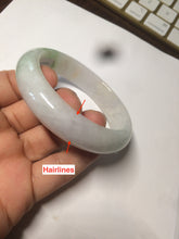 Load image into Gallery viewer, 55mm certified Type A 100% Natural sunny green/white/brown/yellow Jadeite Jade bangle AC71-1463