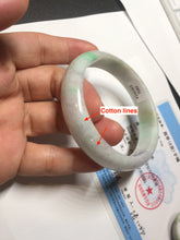 Load image into Gallery viewer, 57mm certified 100% natural sunny green/purple/yellow/white(FU LU SHOU) jadeite jade bangle AS85-7082