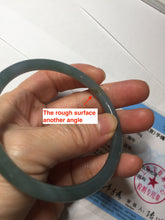 Load image into Gallery viewer, 59.2mm Certified Type A 100% Natural icy watery deep sea dark green/purple/blue/gray/black slim round cut Guatemala Jadeite bangle AU75-3792