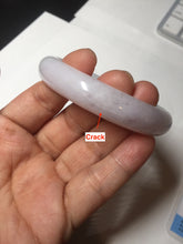 Load image into Gallery viewer, 52mm certified type A100% Natural green purple oval Jadeite Jade bangle BM34-0270