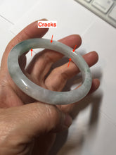 Load image into Gallery viewer, 52.8mm Certificated 100% natural type A sunny green/white jadeite jade bangle AU30-1325