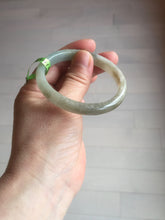 Load image into Gallery viewer, 50.5mm Certified Type A 100% Natural icy green brown oval Jadeite Jade bangle E55-3561