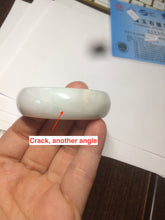 Load image into Gallery viewer, 46.7mm Certified Type A 100% Natural sunny green/white(白底青) Jadeite Jade bangle AC73-1483