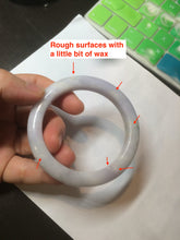 Load image into Gallery viewer, 53.5mm certified Type A 100% Natural light purple/white Jadeite Jade bangle AX82-0310