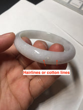 Load image into Gallery viewer, 52mm certified Type A 100% Natural green/purple/white oval Jadeite Jade bangle BM58-0261