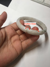 Load image into Gallery viewer, 60mm certified Type A 100% Natural light green white brown Fragrance of Osmanthus in August(八月桂花)Jadeite Jade bangle PA72-6314