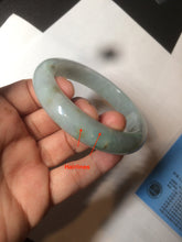 Load image into Gallery viewer, 57.4mm Certified Type A 100% Natural light yellow/blue/green Jadeite Jade bangle BK22-4406