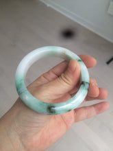 Load image into Gallery viewer, 56.7mm certified 100% natural type A sunny green/white jadeite jade bangle BK71-5217