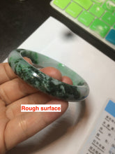 Load image into Gallery viewer, 56.3mm certified 100% natural Type A dark green/sunny green  jadeite jade bangle K106-2835