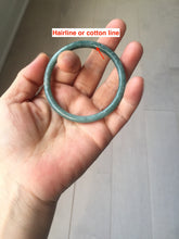 Load image into Gallery viewer, 53.2mm Certified Type A 100% Natural light green/blue slim round cut Guatemala Jadeite bangle BS61-4632