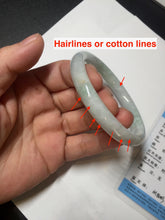 Load image into Gallery viewer, 55mm Certified Type A 100% Natural light green yellow round cut Jadeite Jade bangle Q134-2846