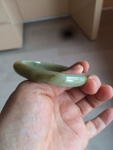 Load image into Gallery viewer, 49.5mm Certified Type A 100% Natural yellow/gray/green Jadeite Jade bangle AF80-5002