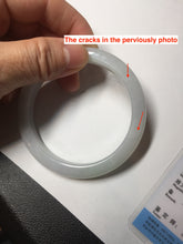 Load image into Gallery viewer, 54.6mm Certified 100% natural Type A white/green/purple jadeite jade bangle AM33-0255