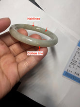 Load image into Gallery viewer, 53.5mm Certified type A 100% Natural green dark green floating seaweed round cut Jadeite bangle PC140-6615