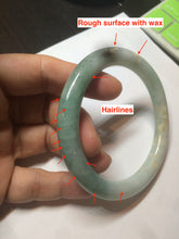 Load image into Gallery viewer, 58mm certified 100% natural type A green round cut jadeite jade bangle AY8-6177