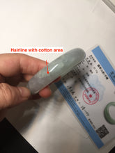 Load image into Gallery viewer, 53.4mm Certified Type A 100% Natural icy watery light green purple jadeite Jade bangle BK122-3397
