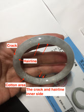 Load image into Gallery viewer, 54mm certified natural 100% natural Type A light green round cut jadeite jade bangle BS74-1021