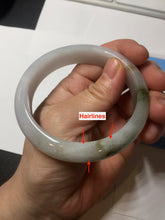 Load image into Gallery viewer, 57.7mm Certified 100% natural Type A dark green white gray purple brown jadeite jade bangle AD119-3012