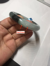 Load image into Gallery viewer, 53mm certified 100% natural Type A icy watery dark green brown jadeite jade bangle AH102-4492