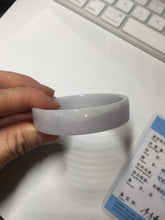 Load image into Gallery viewer, 51mm Certified Type A 100% Natural light purple/white square Jadeite Jade bangle BN92-2723