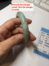 Load image into Gallery viewer, 57.3mm Certified Type A 100% Natural sunny green yellow Jadeite Jade bangle BS30-4414