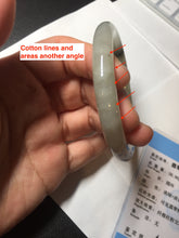 Load image into Gallery viewer, 54.2mm certified 100% natural type A certified light green with floating seaweed round cut jadeite jade bangle BM62-6610