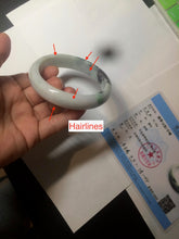 Load image into Gallery viewer, 60mm certified type A 100% Natural sunny green/dark green/white jadeite jade bangle BG25-1719