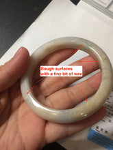 Load image into Gallery viewer, 57.5mm Certified Type A 100% Natural white/yellow/brown (golden sand) Jadeite Jade bangle BM52-7050